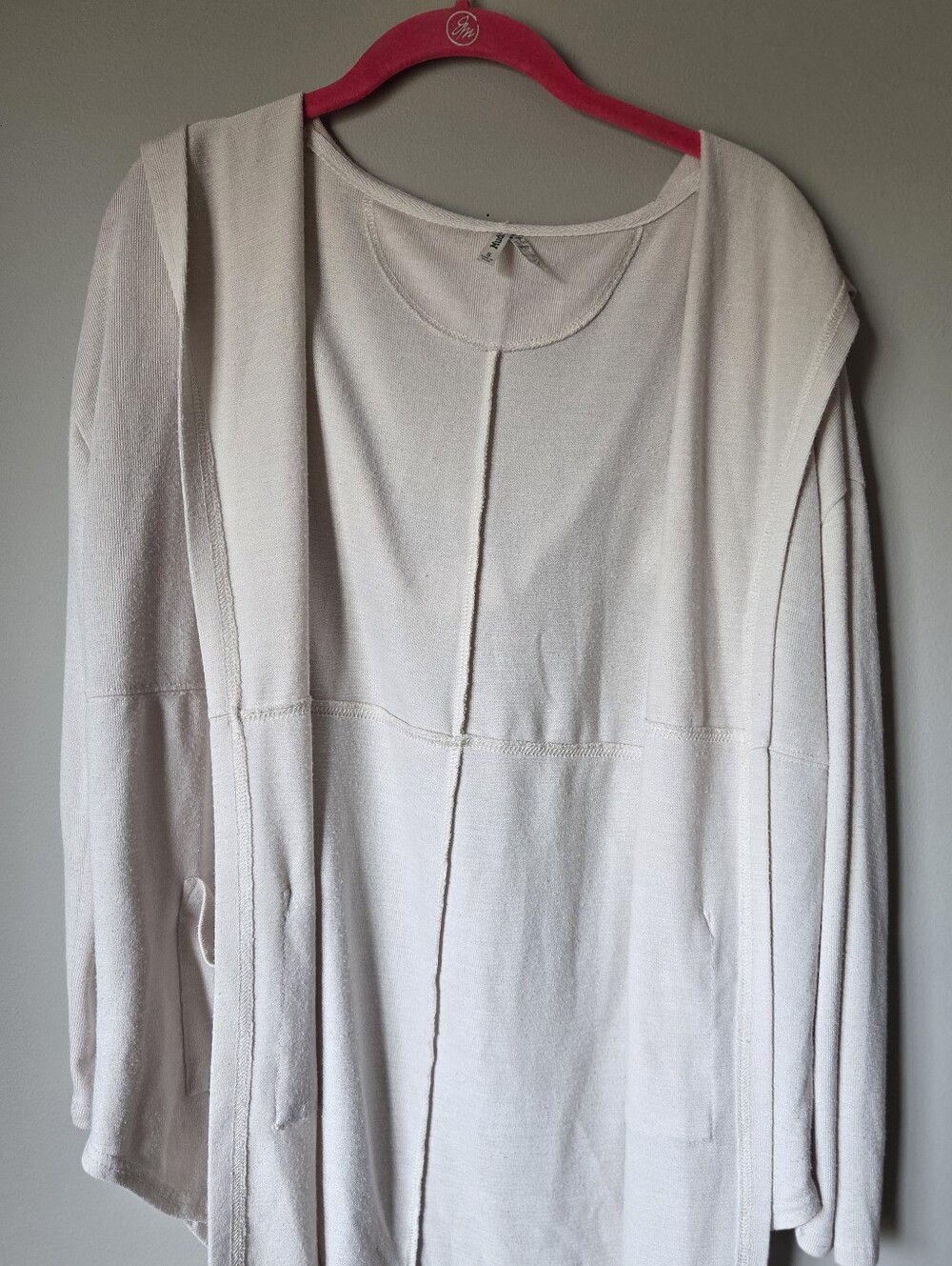 Mudd Open-Front Lightweight Cardigan in Cream